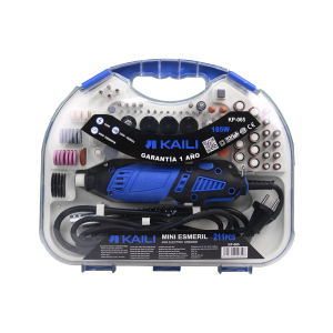 Mini esmeril 180w con 211 accesorios + Maletín 