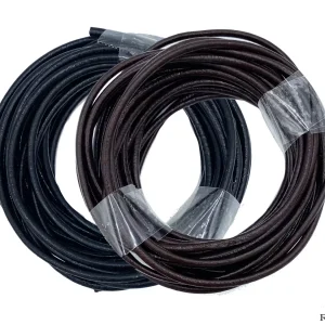 Cordón de cuero negro y marrón de 3mm